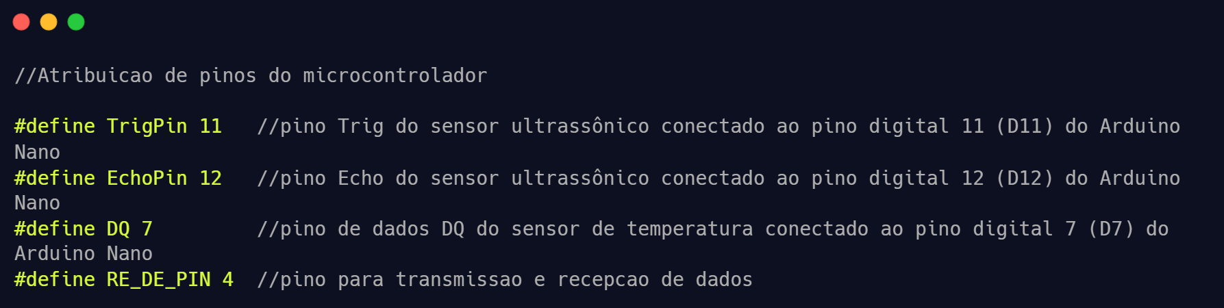 atribuição de pinos_recipiente